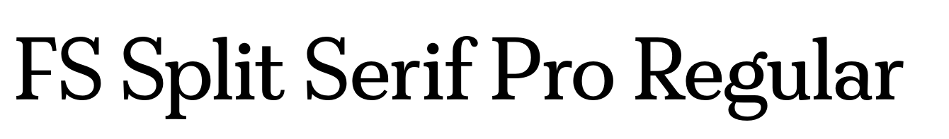 FS Split Serif Pro Regular